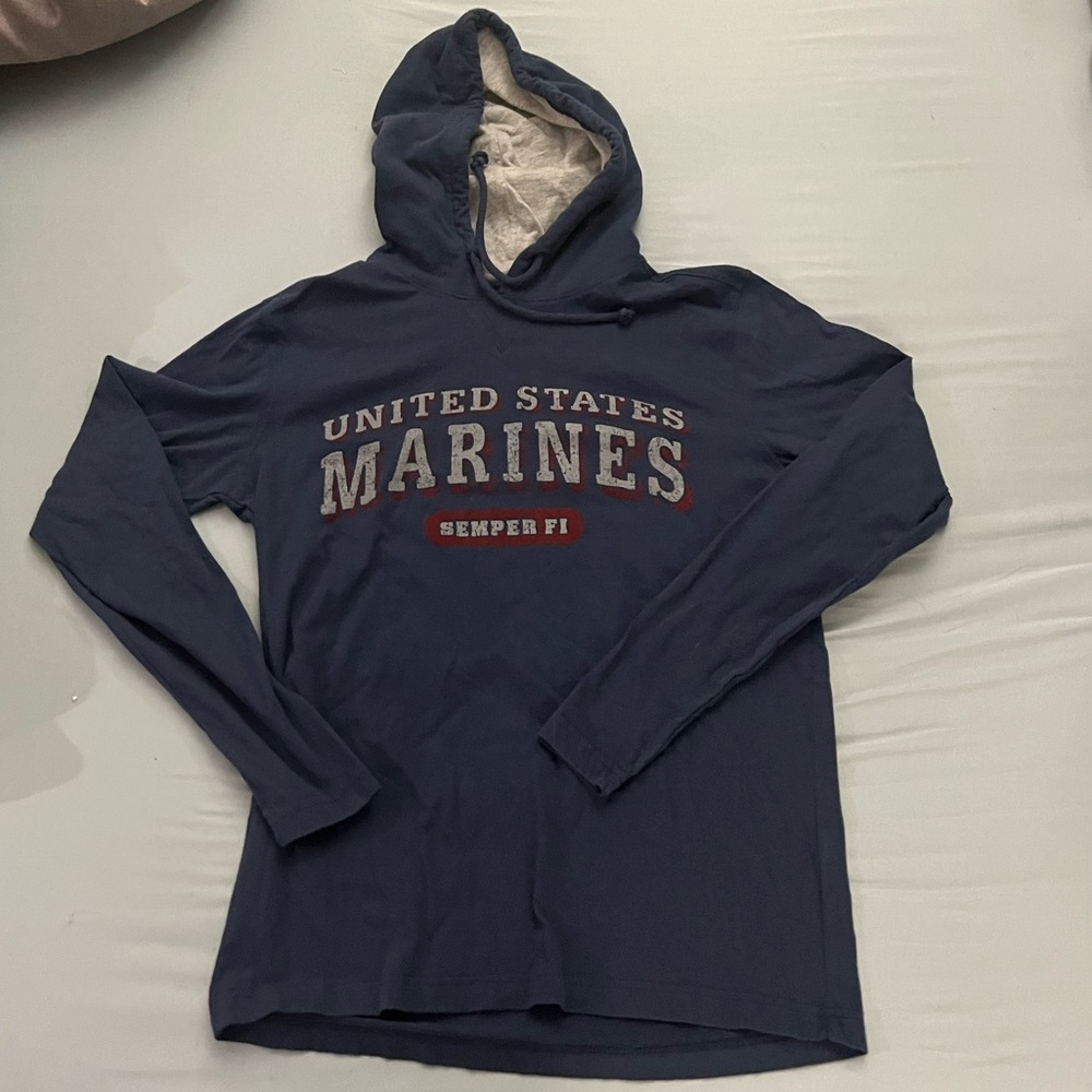 United States Marines Long Sleeve Top with Hood - Small (NWOT)